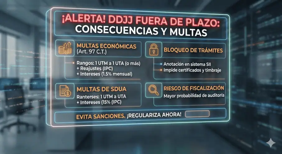 no presentar declaración jurada a tiempo