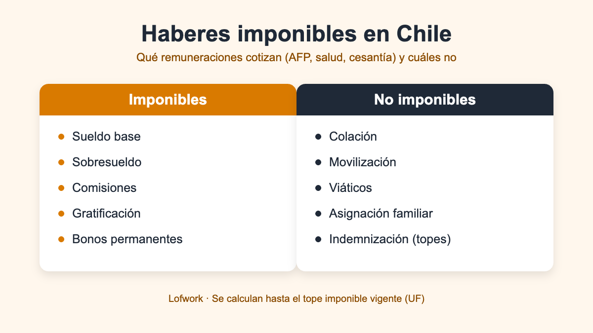 Haberes imponibles en Chile: remuneraciones que cotizan y las que no